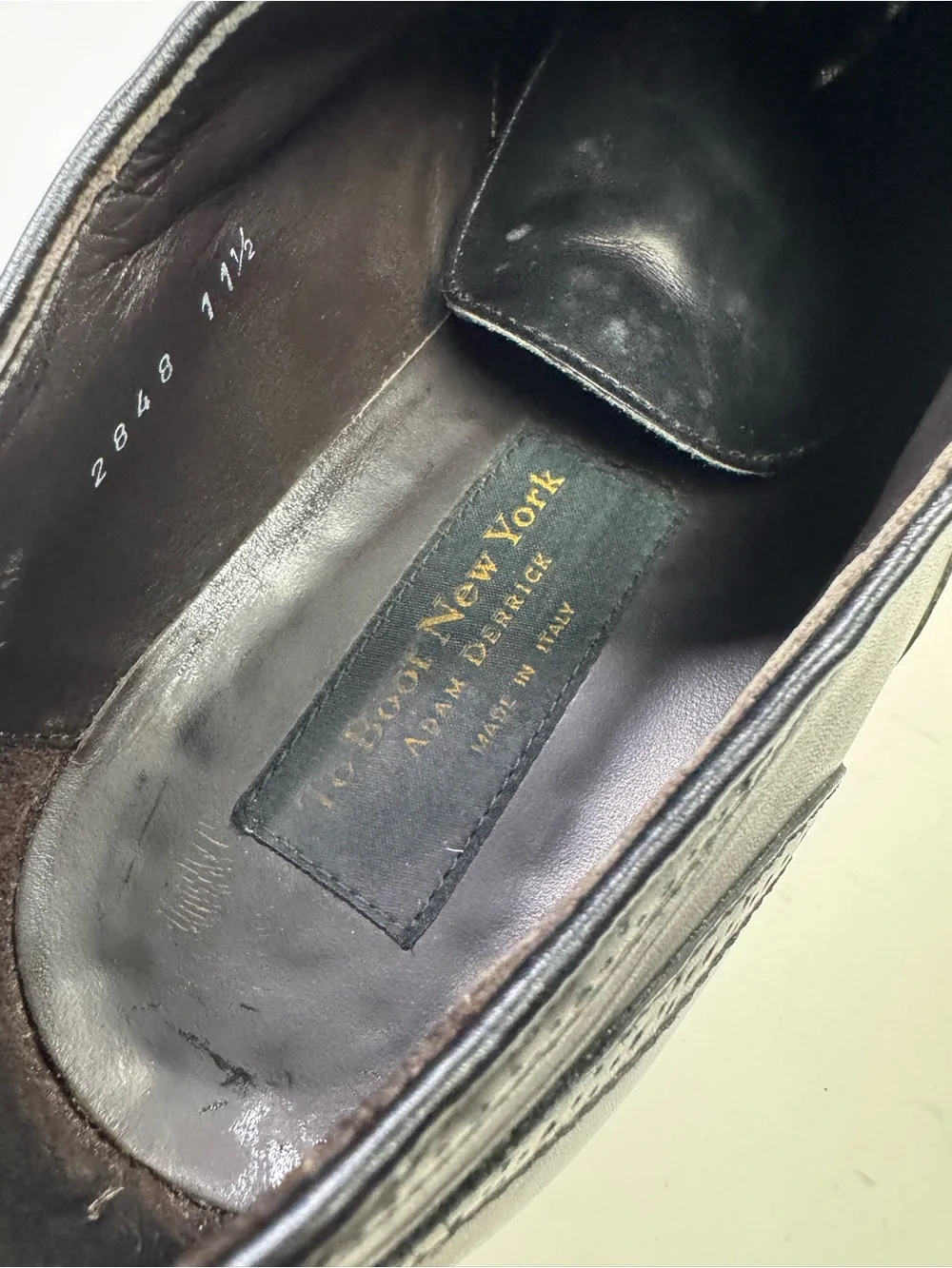 To Boot New York Adam Derrick Black Leather Brogue Oxford Men's Dress Shoes 11.5